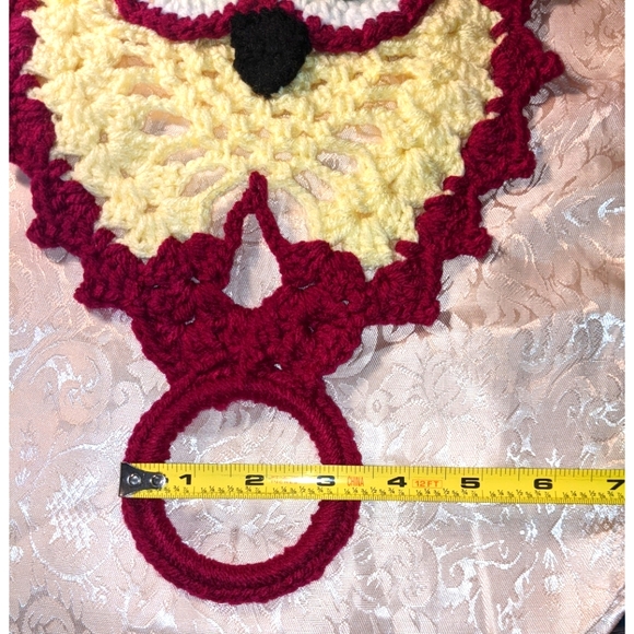 Owl Towel Kitchen Holder Crochet Handmade - Picture 5 of 5